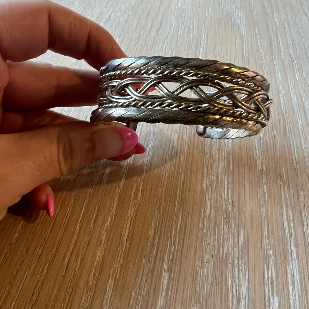 Silver cuff bracelet